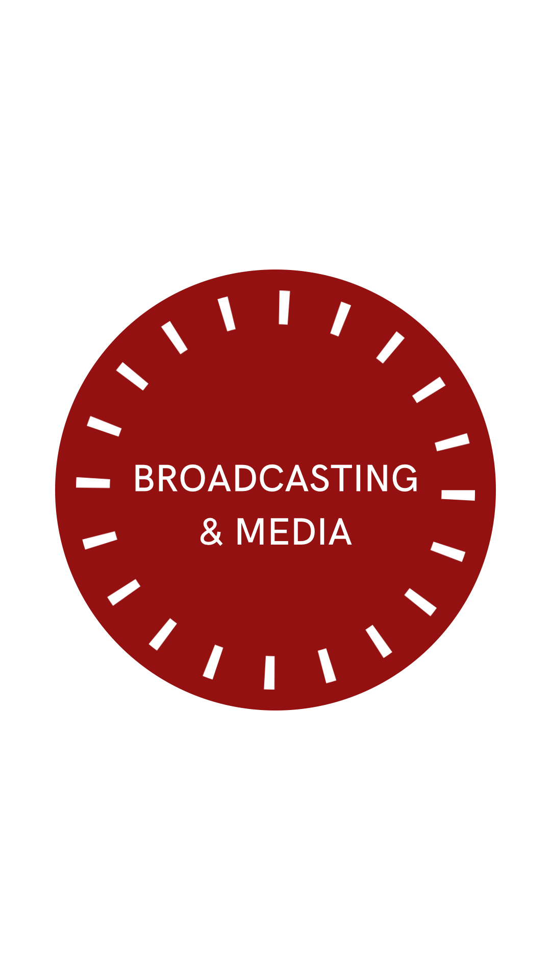 BROADCASTING & MEDIA BUTTON